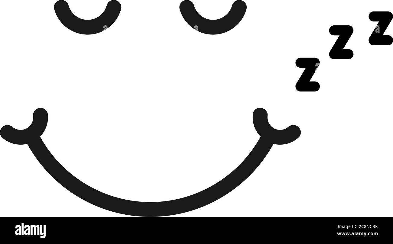 logo sleep emoji comme le ronflement Illustration de Vecteur
