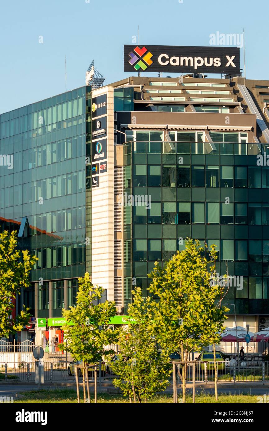 Bâtiment et installations du campus X, Management IT entrepreneurial Melting pot Hi Tech leader et Telerik Academy Hub à Sofia Bulgarie, Europe de l'est Banque D'Images