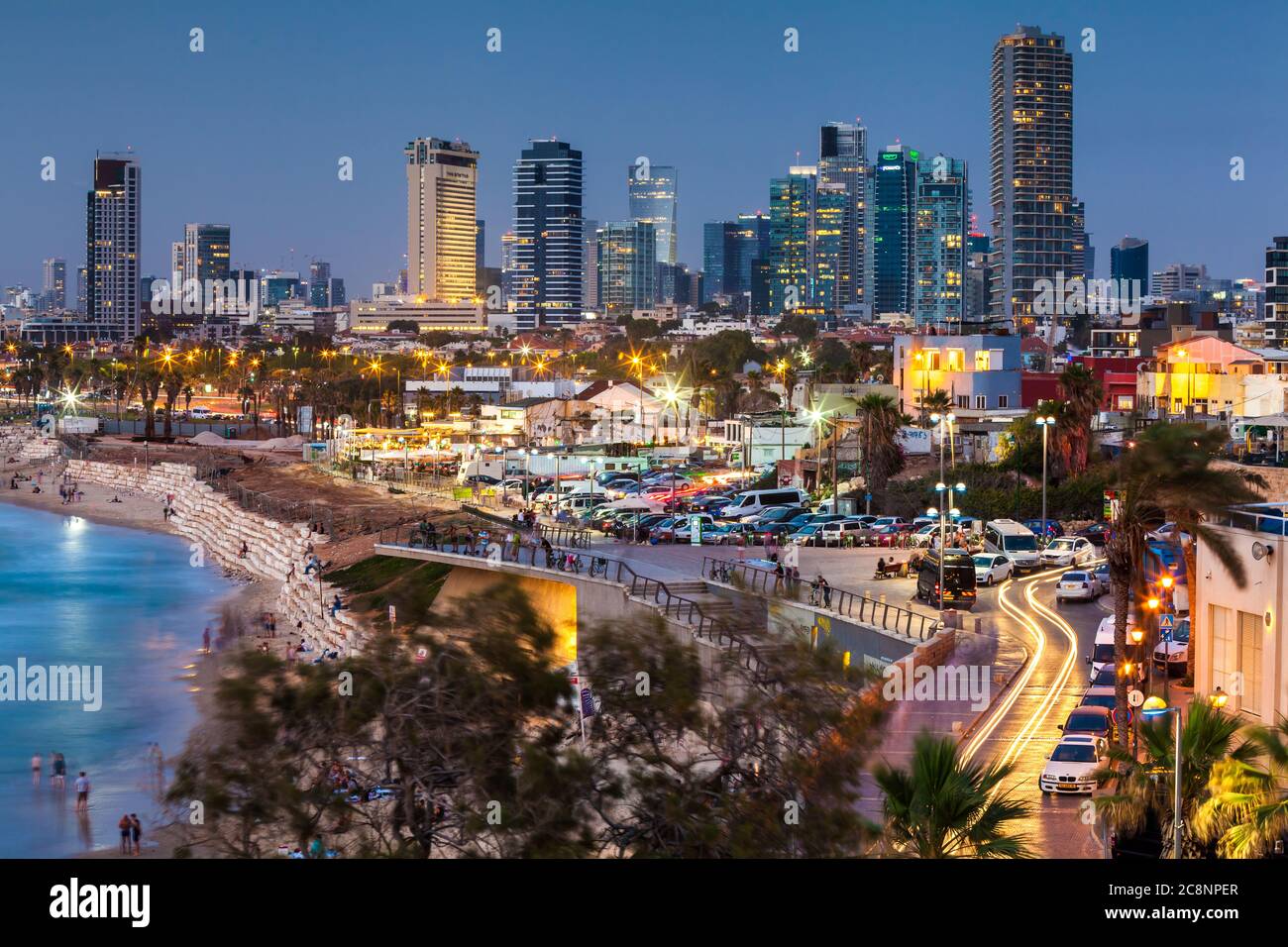 TEL AVIV, ISRAËL - VERS MAI 2018 : belle vue de tel Aviv en Israël vers mai 2018 à tel Aviv. Banque D'Images