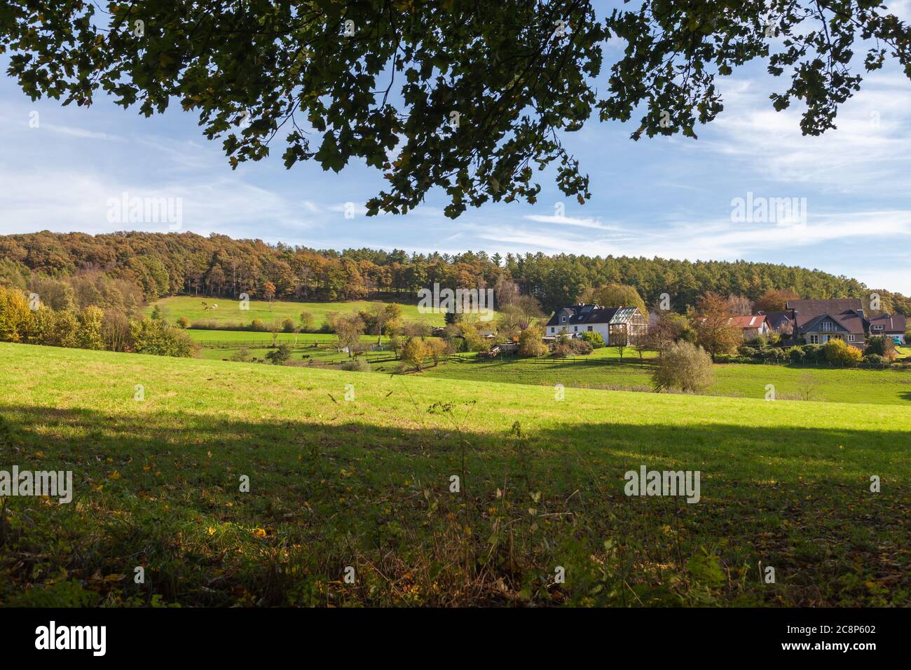 Paysage Bergisches Land, Allemagne Banque D'Images
