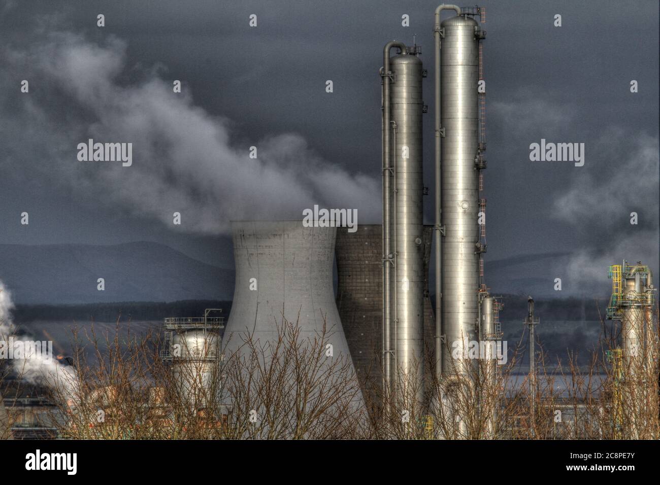 Complexe pétrochimique de Grangemouth. Banque D'Images