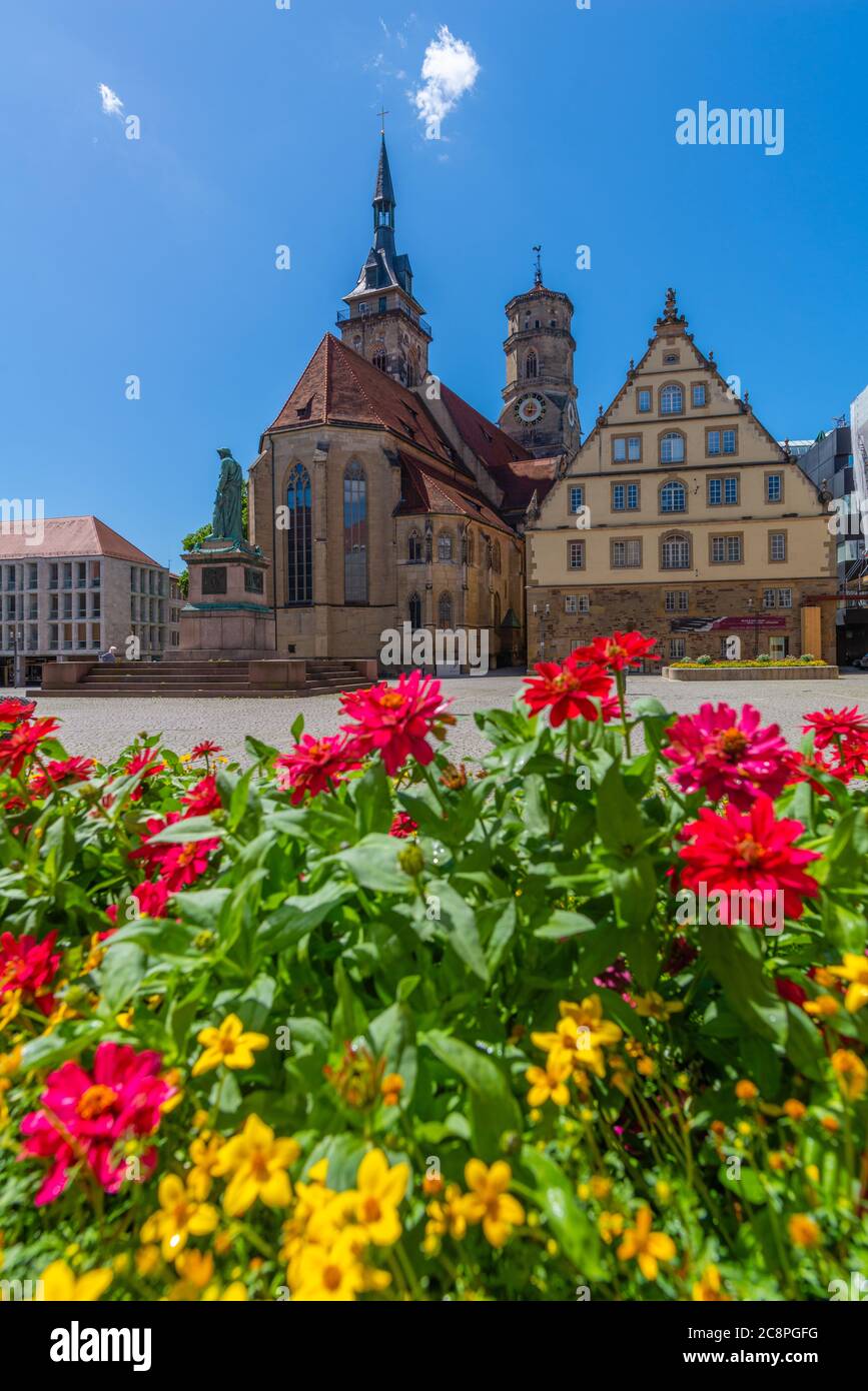 Schillerplatz, centre ville, Stuttgart, Bade-Wurtemberg, Allemagne du Sud, Europe centrale Banque D'Images
