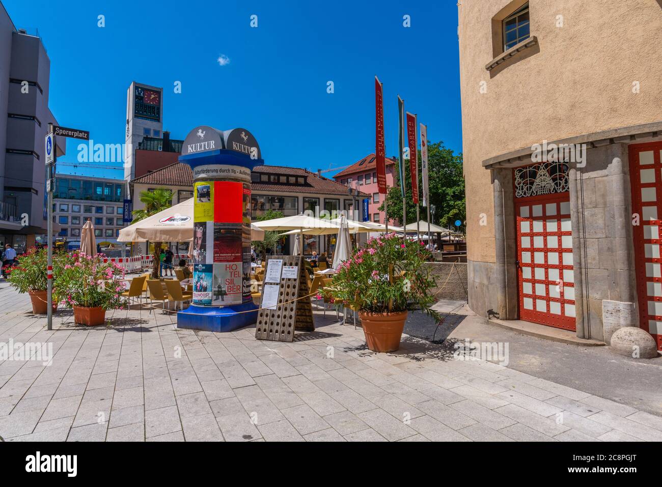 Schillerplatz, centre ville, Stuttgart, Bade-Wurtemberg, Allemagne du Sud, Europe centrale Banque D'Images