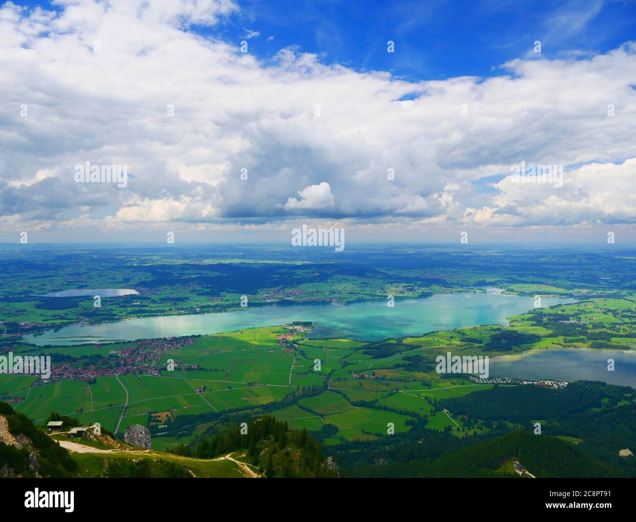 Füssen, Allemagne: Panorama sur le lac dans l'Allgäu Banque D'Images