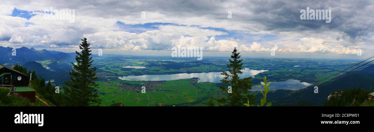 Füssen, Allemagne: Panorama sur le lac Allgäu Banque D'Images