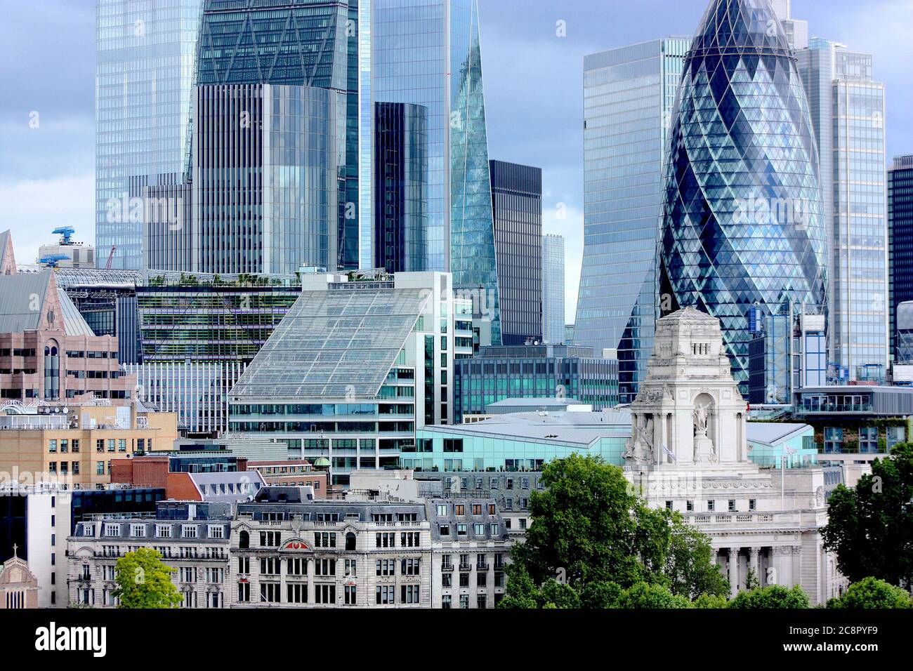 Horizon de Londres depuis Tower Bridge, Londres, Angleterre, Royaume-Uni Banque D'Images