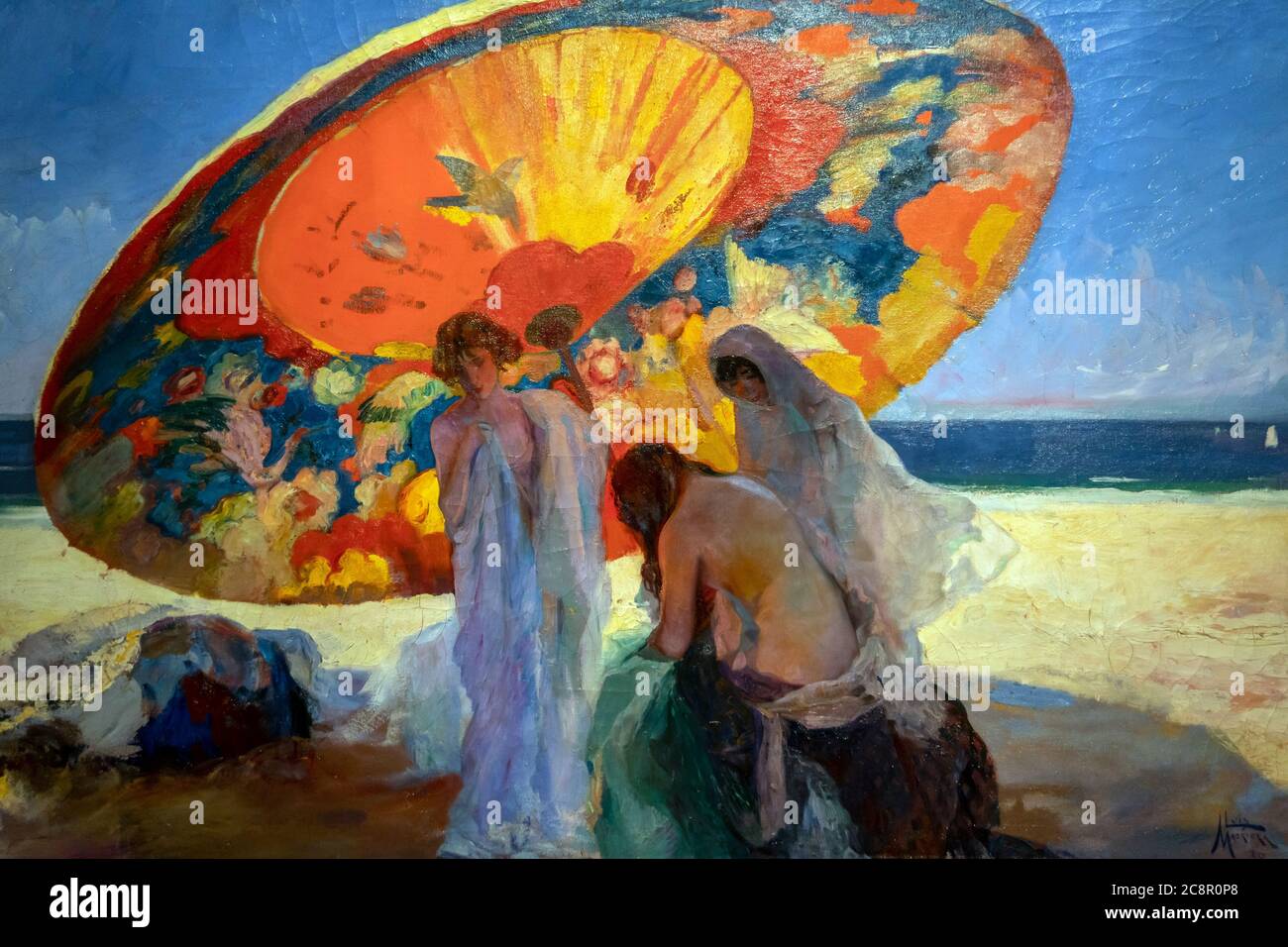 Lluis Masriera peintre (Barcelone 1872-1958).ombres réfléchis(1920),huile sur toile. Banque D'Images