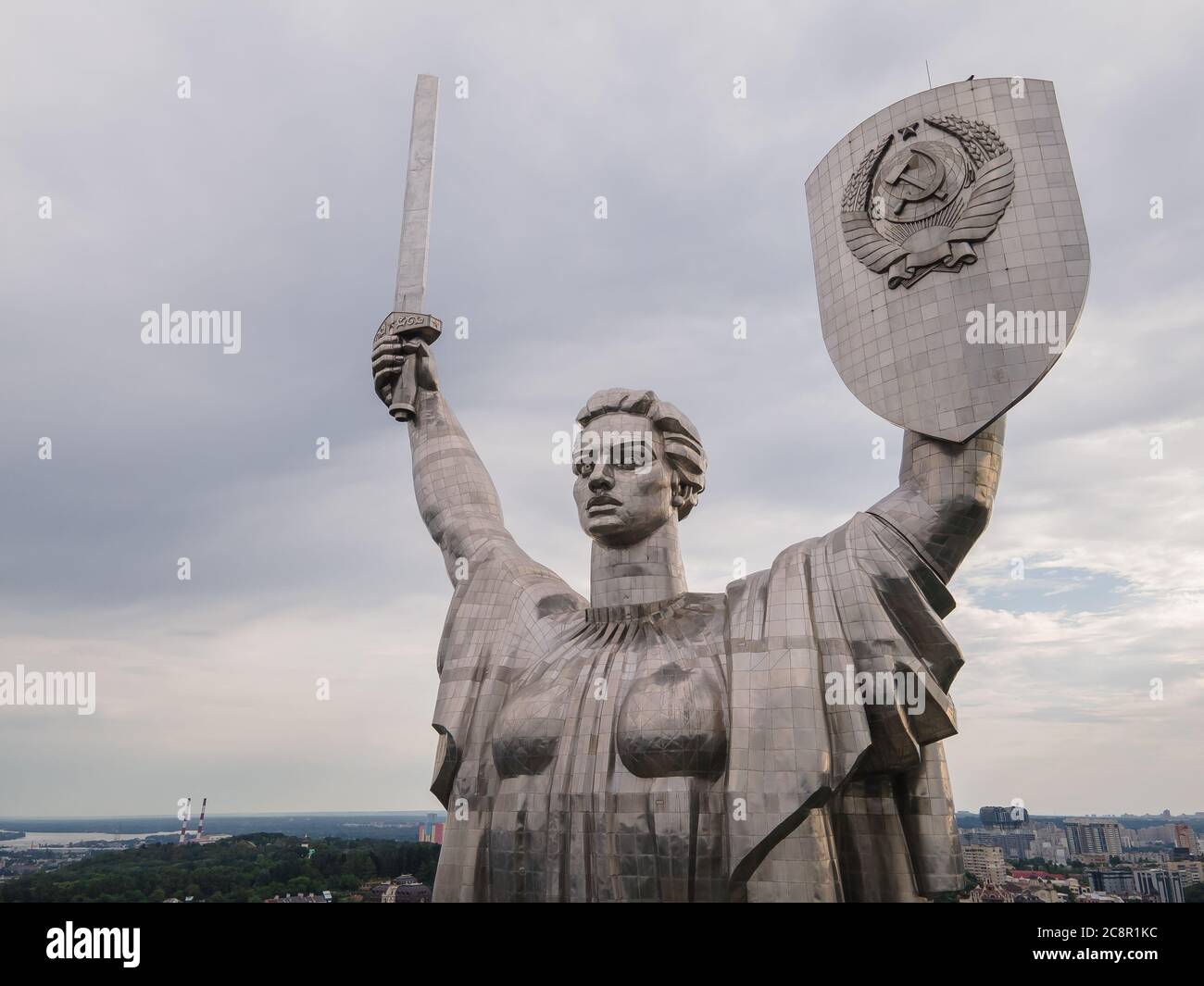 Symbole de l'Ukraine : Monument de la mère patrie à Kiev, Ukraine Banque D'Images