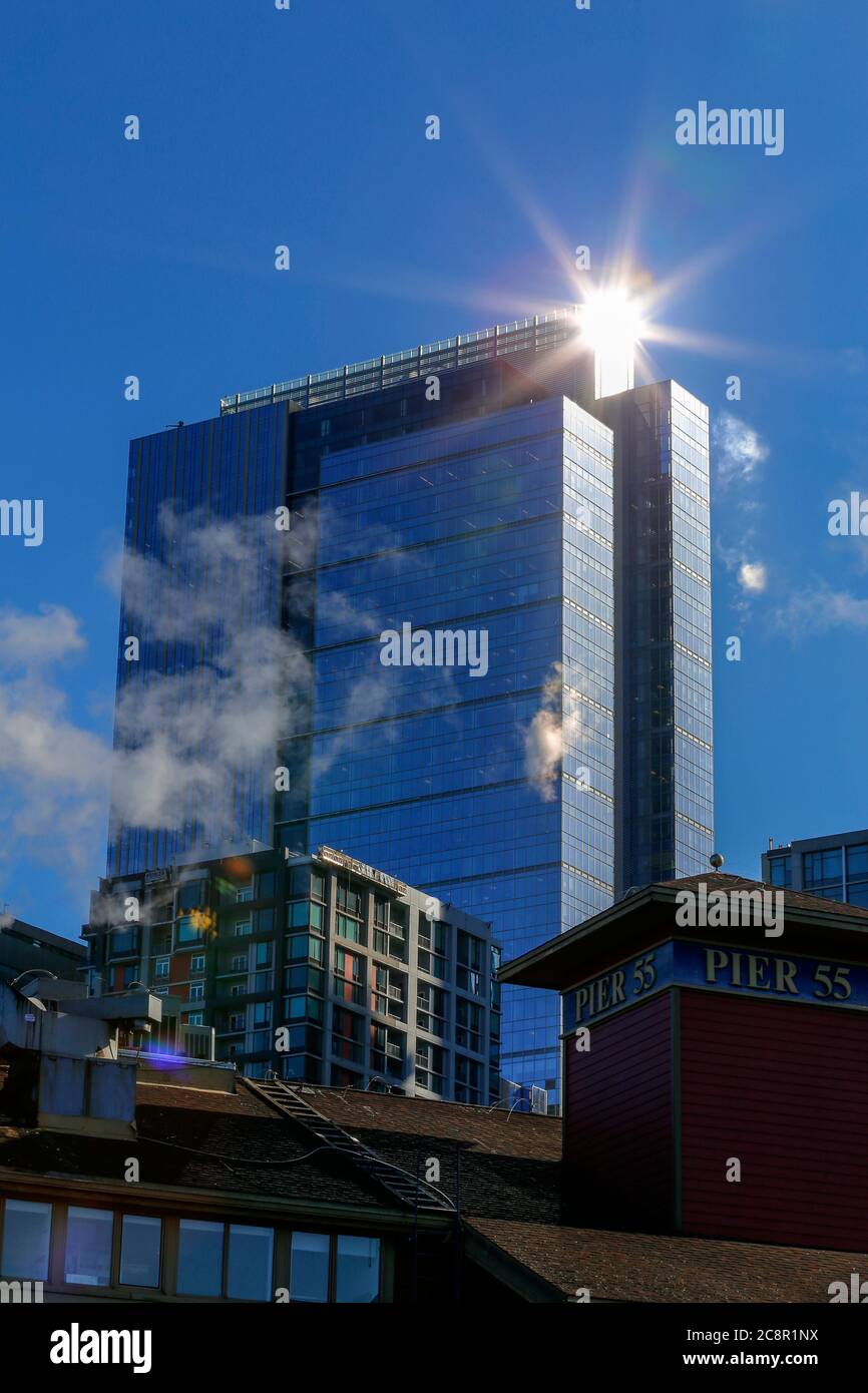 Seattle, Washington, États-Unis - 21 juillet 2018 - bâtiments modernes dans le centre-ville de Seattle, Washington, États-Unis Banque D'Images