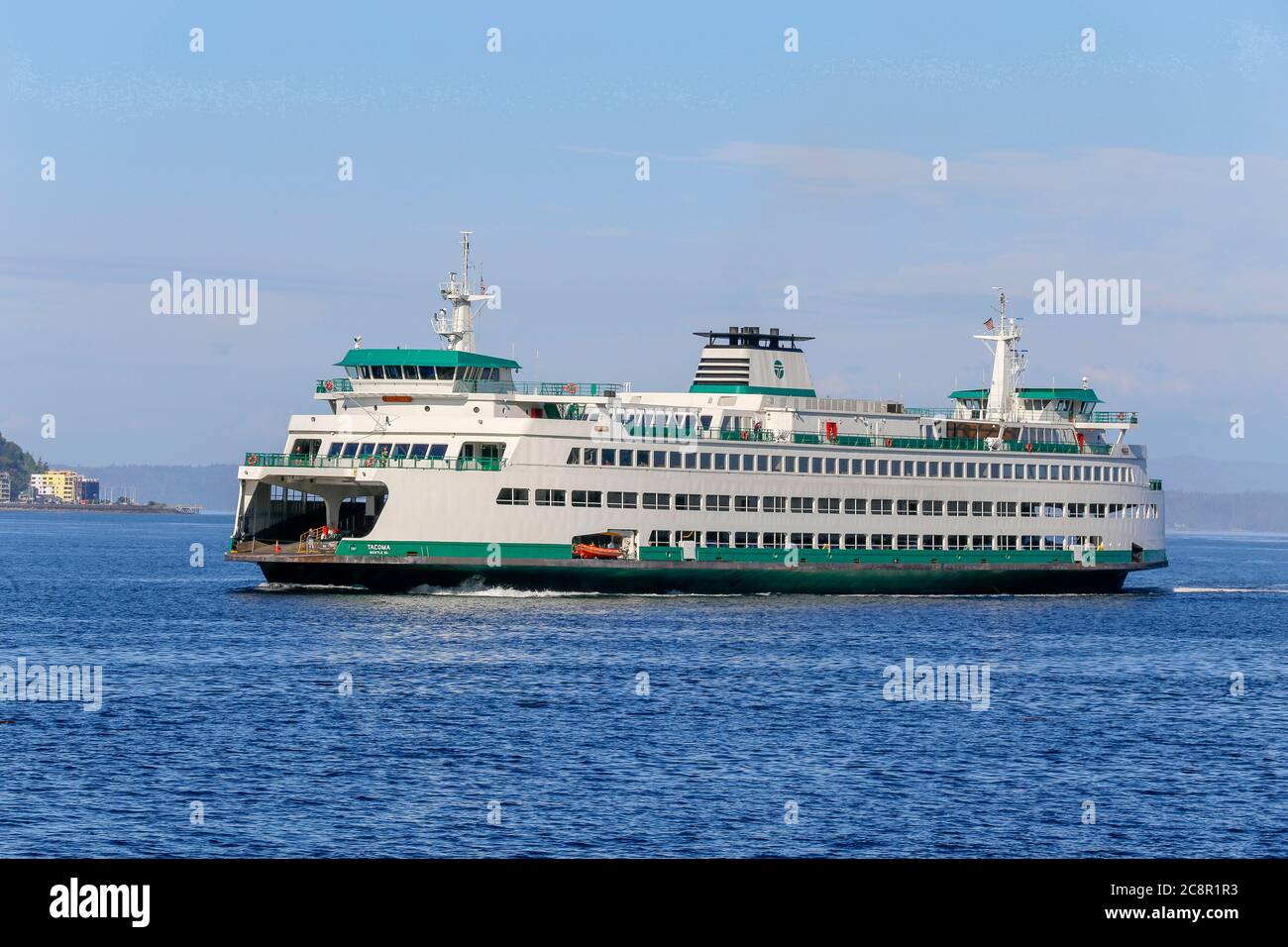 Seattle, Washington, États-Unis - 21 juillet 2018 - traversier sur Elliot Bay, Seattle, Washington, États-Unis Banque D'Images