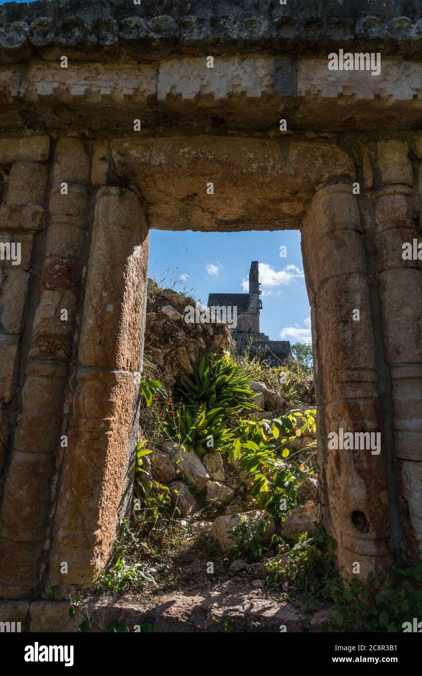 Les ruines de la ville maya de Labna font partie du Centre du patrimoine mondial de l'UNESCO de la ville préhispanique d'Uxmal, à Yucatan, au Mexique. Banque D'Images