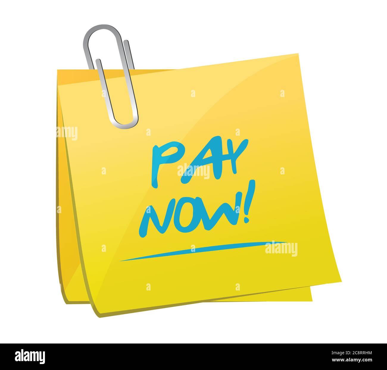Payez maintenant le motif d'illustration de l'affiche sur fond blanc Illustration de Vecteur