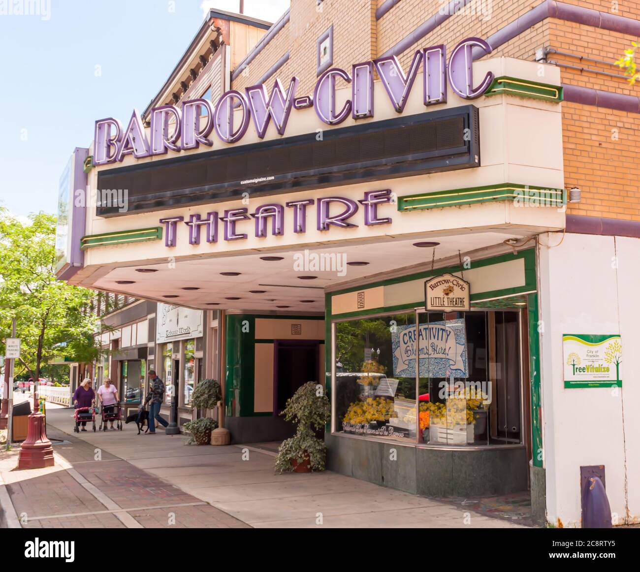 Le Barrow-Civic Theatre, sur Liberty Street, a été créé pour la première fois comme un cinéma dans les années 1930, Franklin, Pennsylvanie, États-Unis Banque D'Images