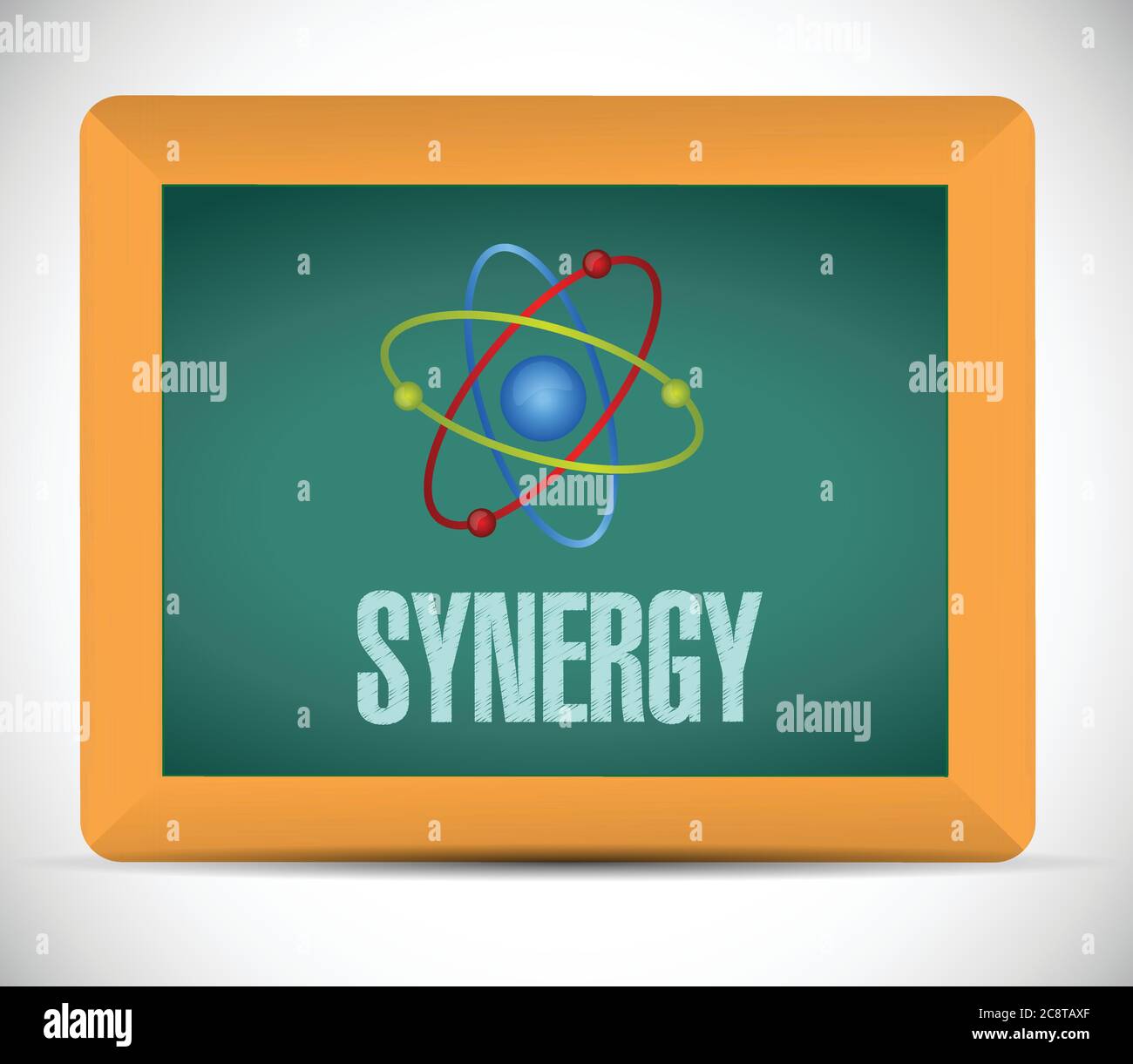 Dessin d'illustration Synergy sur fond blanc Illustration de Vecteur