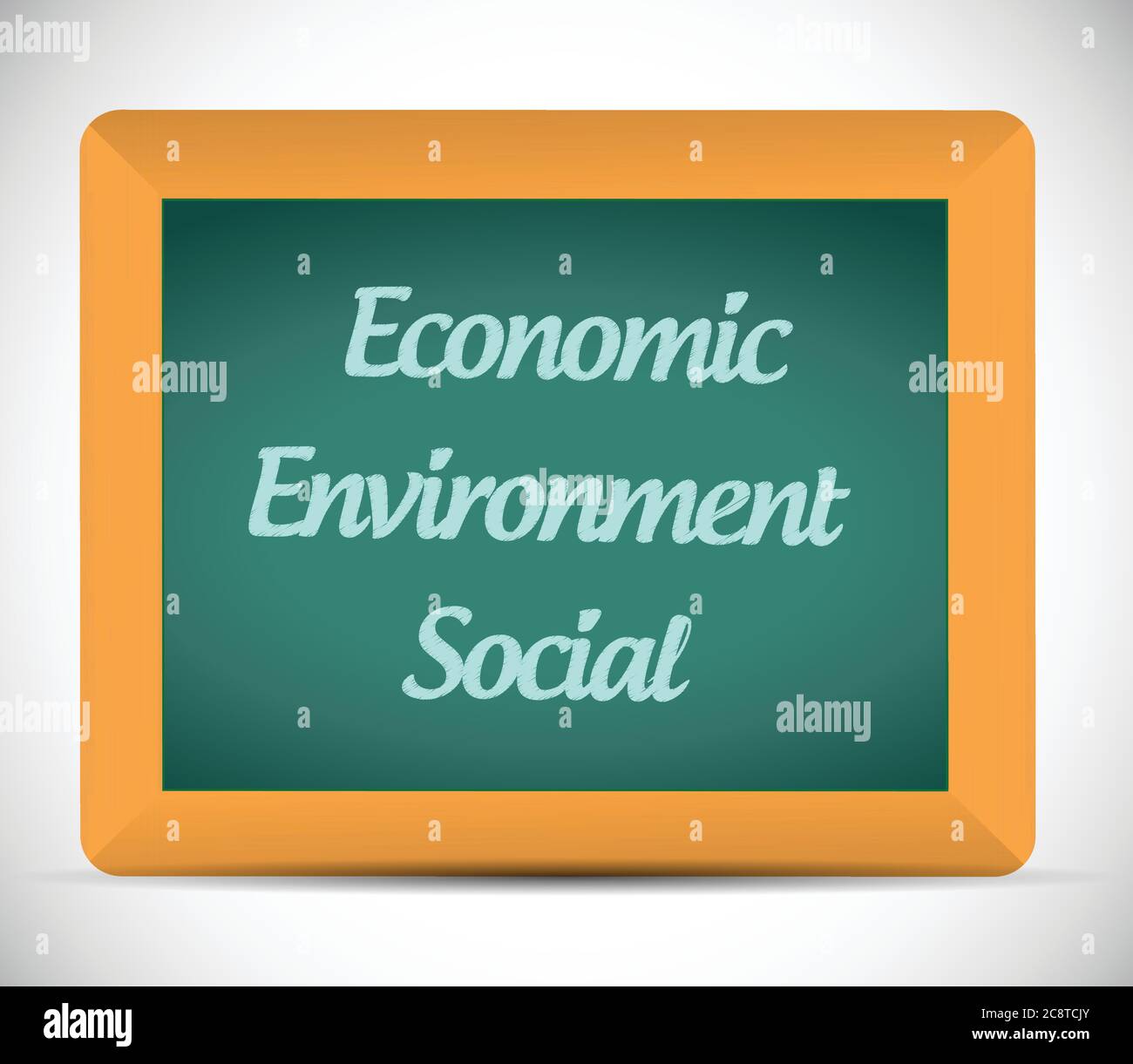 Design d'illustration de message économique, environnemental et social sur fond blanc Illustration de Vecteur