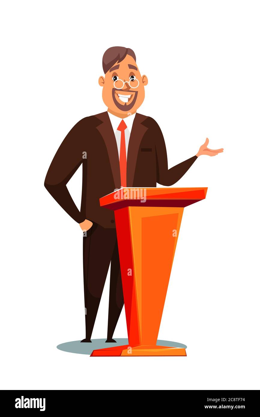 Illustration vectorielle de l'animateur de l'émission télévisée Illustration de Vecteur