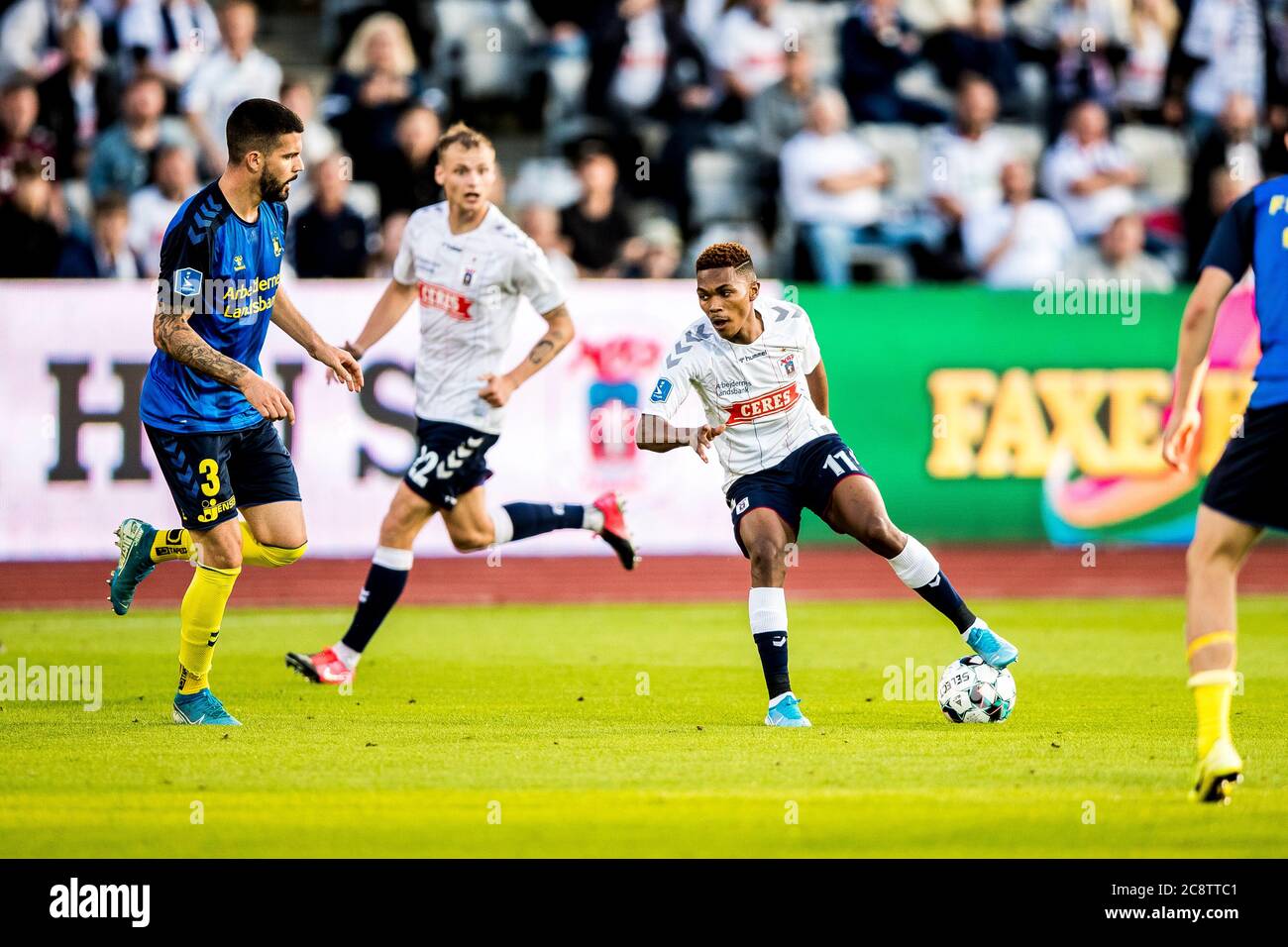 Aarhus, Danemark. 26 juillet 2020. Liens cadeaux (11) de l'AGF vus pendant le match 3F Superliga entre l'AGF et Brondby IF au parc Ceres à Aarhus. (Crédit photo : Gonzales photo/Alamy Live News Banque D'Images