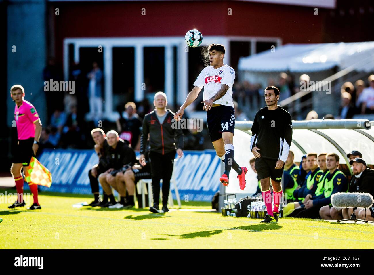 Aarhus, Danemark. 26 juillet 2020. Kevin diks (34) de l'AGF vu pendant le match 3F Superliga entre AGF et Brondby IF au parc Ceres à Aarhus. (Crédit photo : Gonzales photo/Alamy Live News Banque D'Images