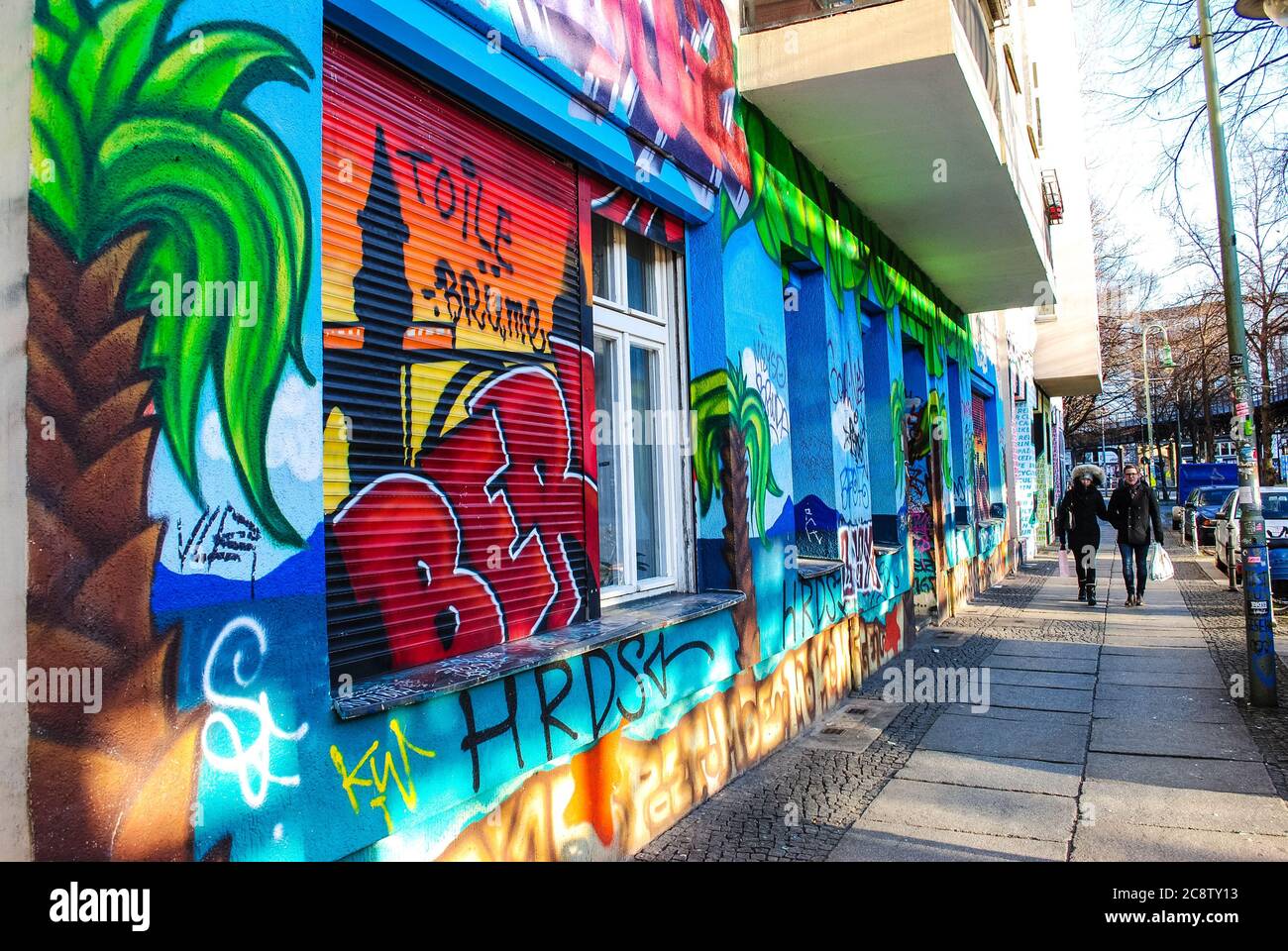 Graffiti dans Berlin Banque D'Images