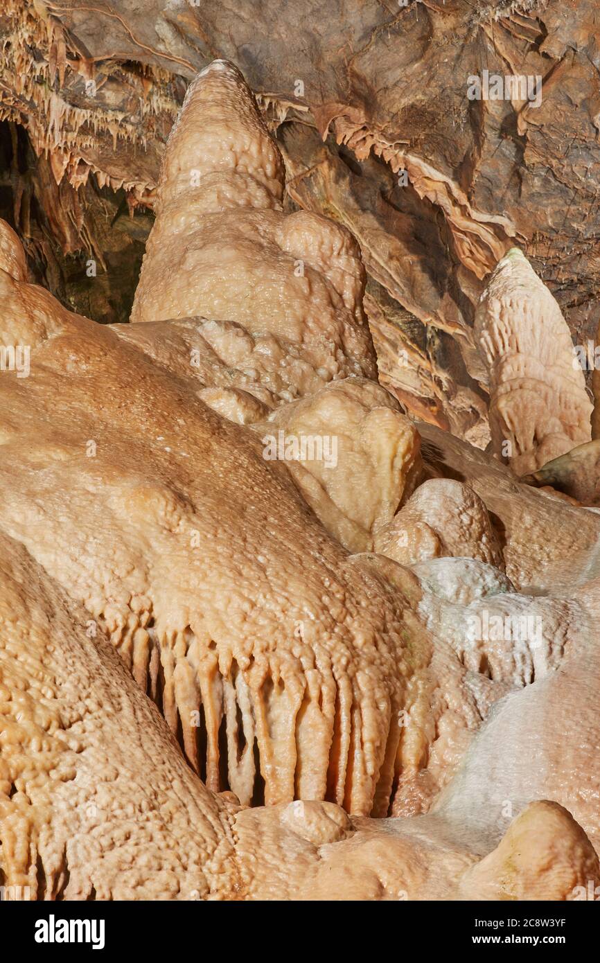 La Chambre des diamants, dans la grotte de Gough, dans les collines de Mendip, les grottes de Cheddar, Somerset, Grande-Bretagne. Banque D'Images