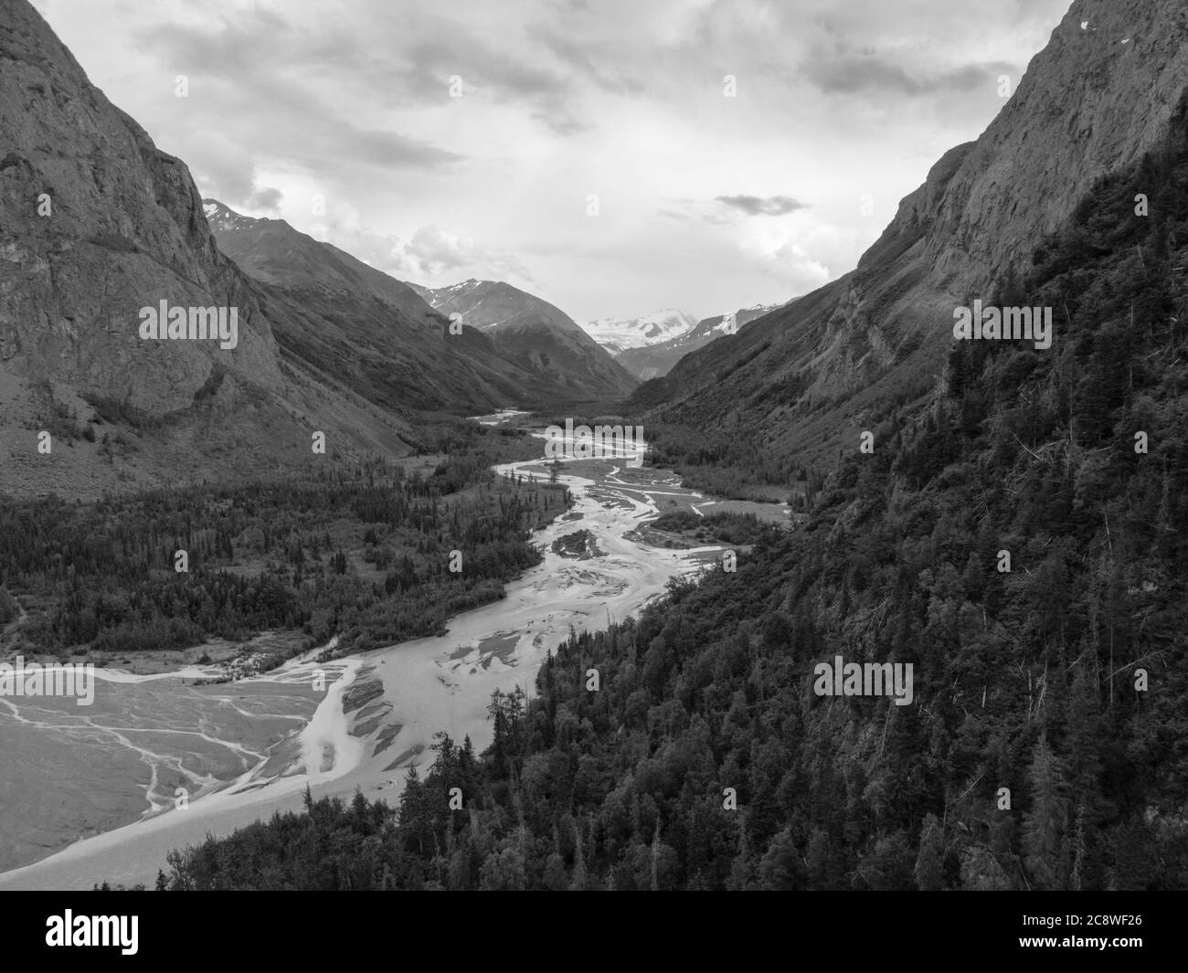 La vallée de l'Eagle River est un canyon comme dans certains endroits Banque D'Images
