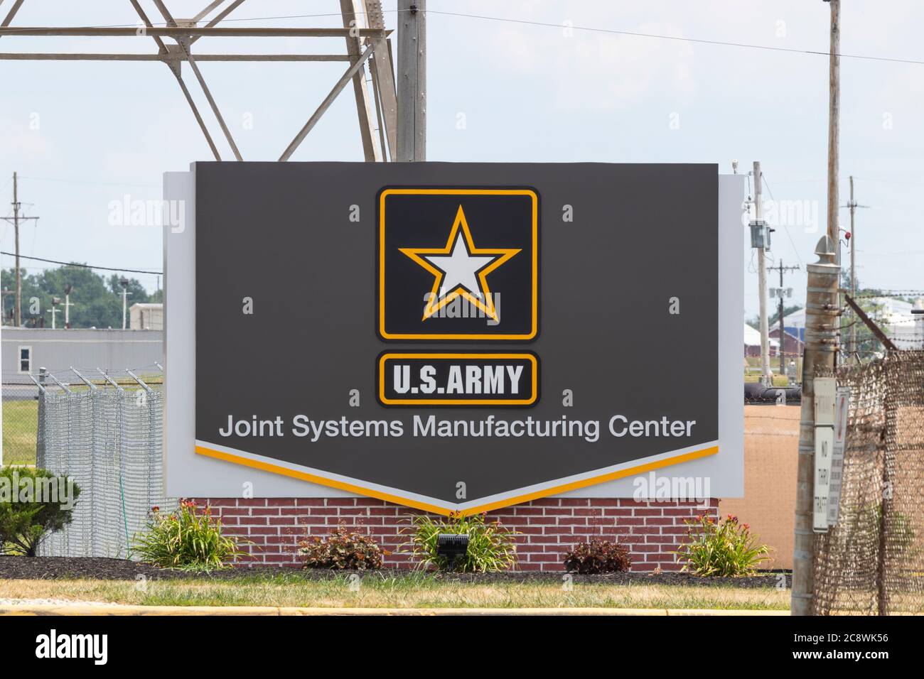 Lima - Circa juillet 2020: Joint Systems Manufacturing Center, (JSMC), actuellement exploité par General Dynamics Land Systems. Le JSMC produit l'Abra M1 Banque D'Images