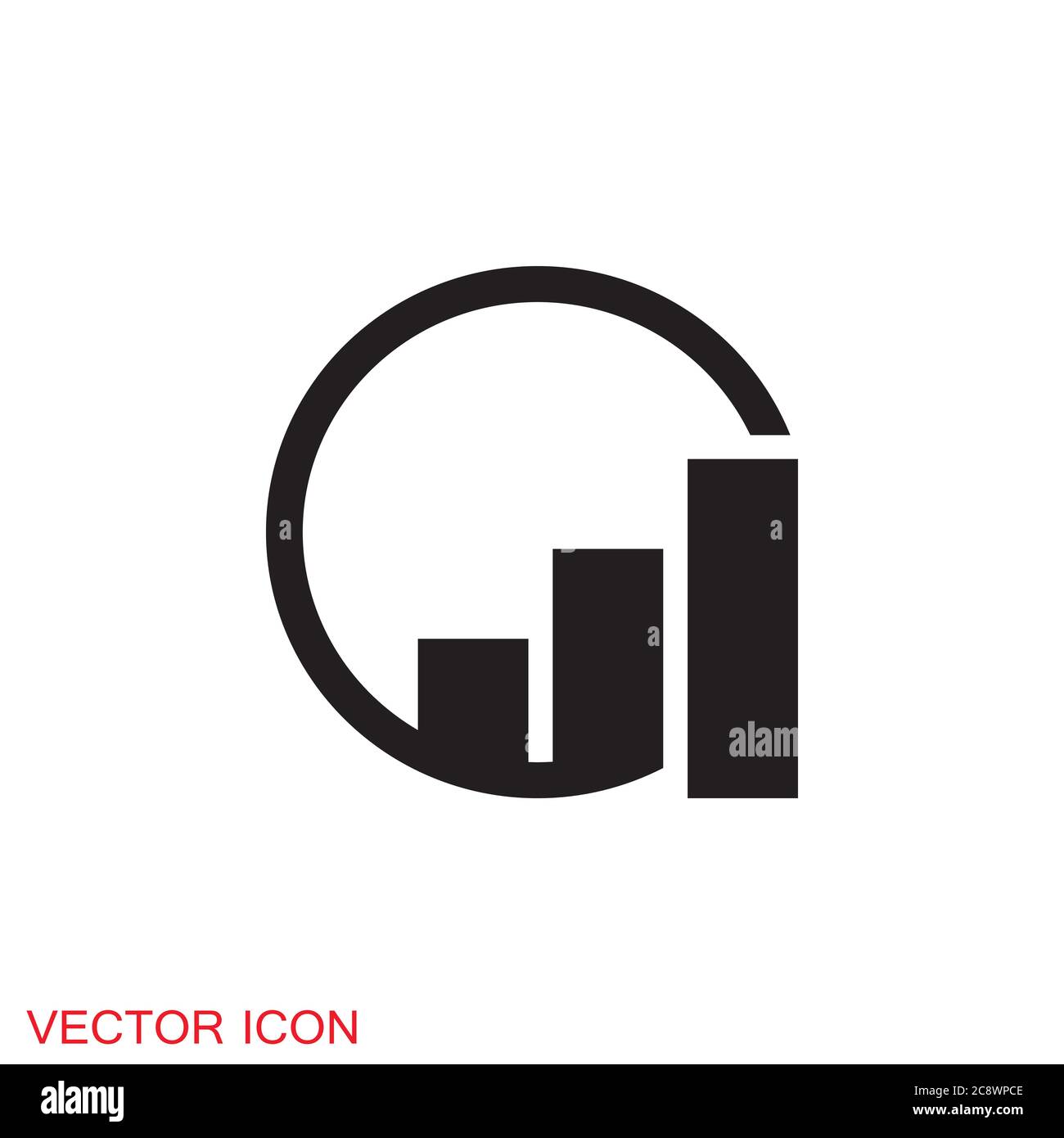 Icône graphique illustration de l'icône de graphique en croissance vectorielle Illustration de Vecteur