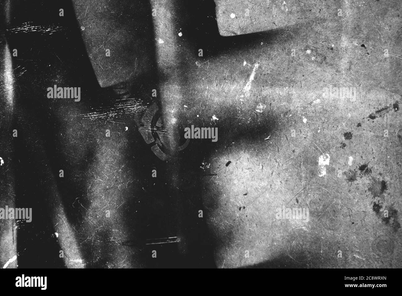 Photo de la texture de la surface rayée en gris Banque D'Images