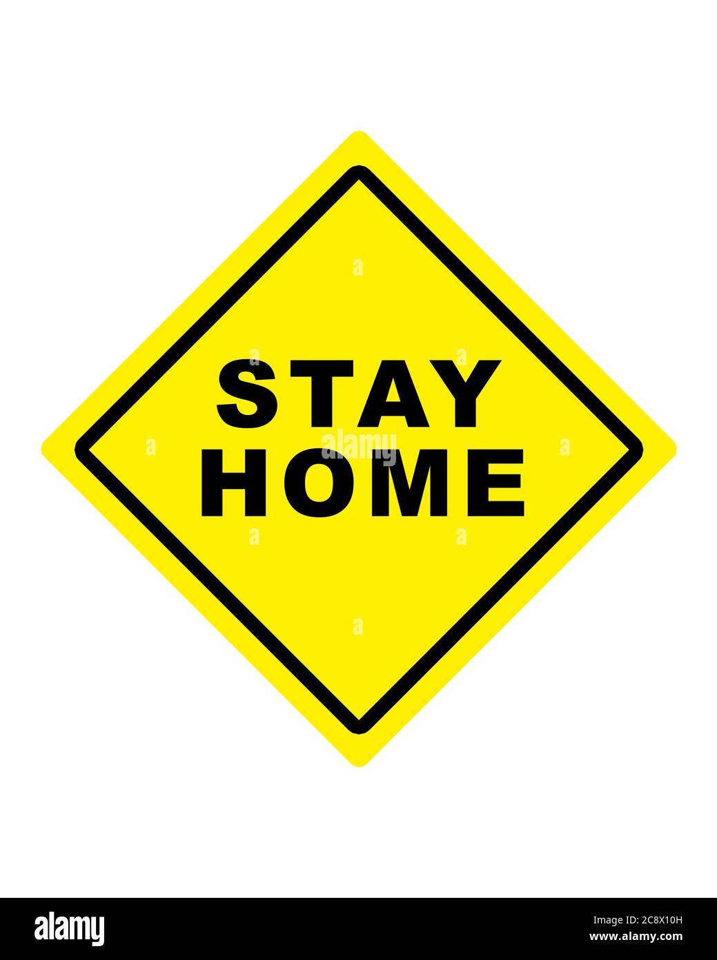 Panneau d'avertissement rester à la maison, arrêter la propagation des germes, affiche de quarantaine pour la prévention du coronavirus, pandémie covid-19 Banque D'Images