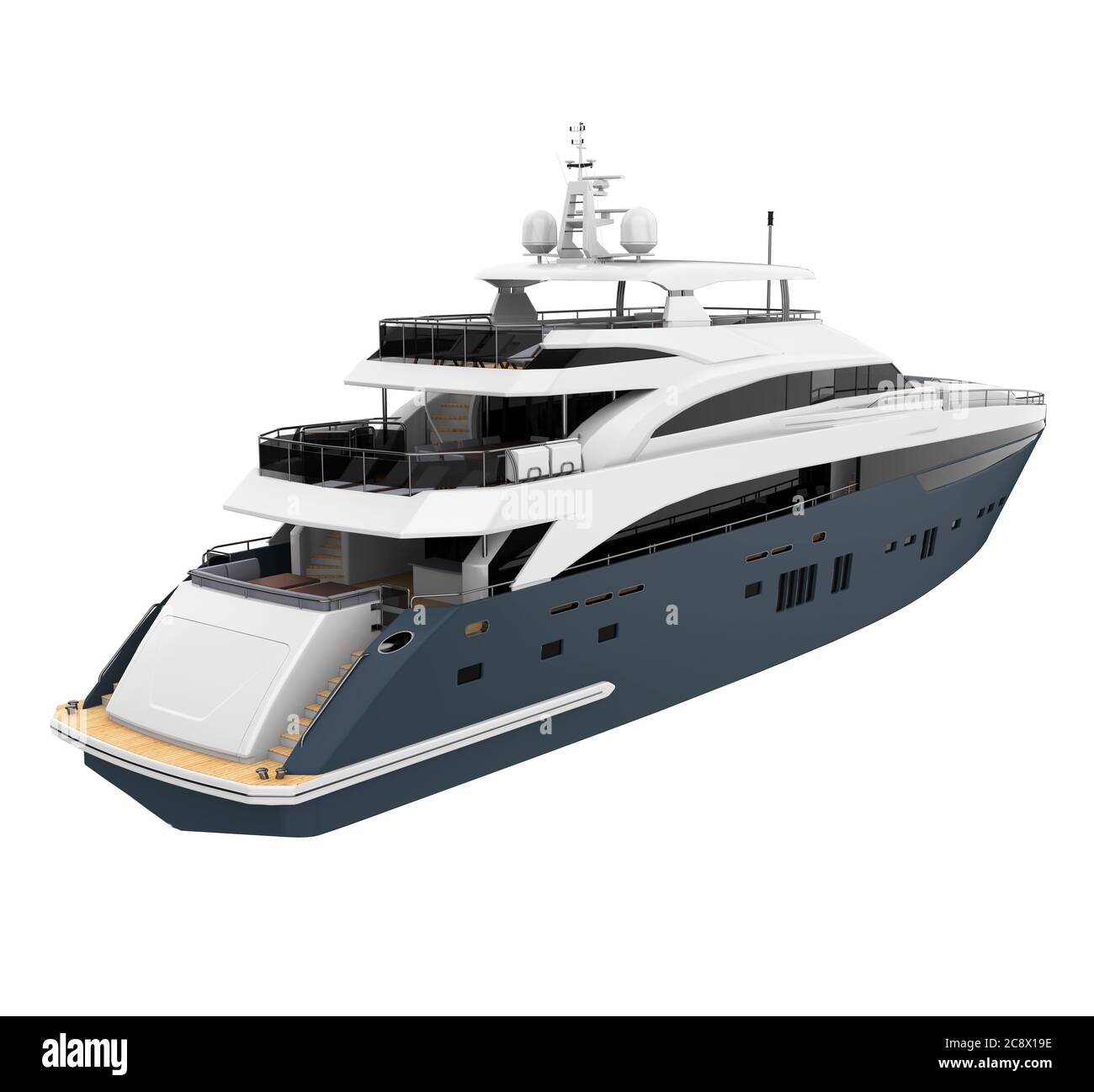 Yacht de plaisance isolé Banque D'Images