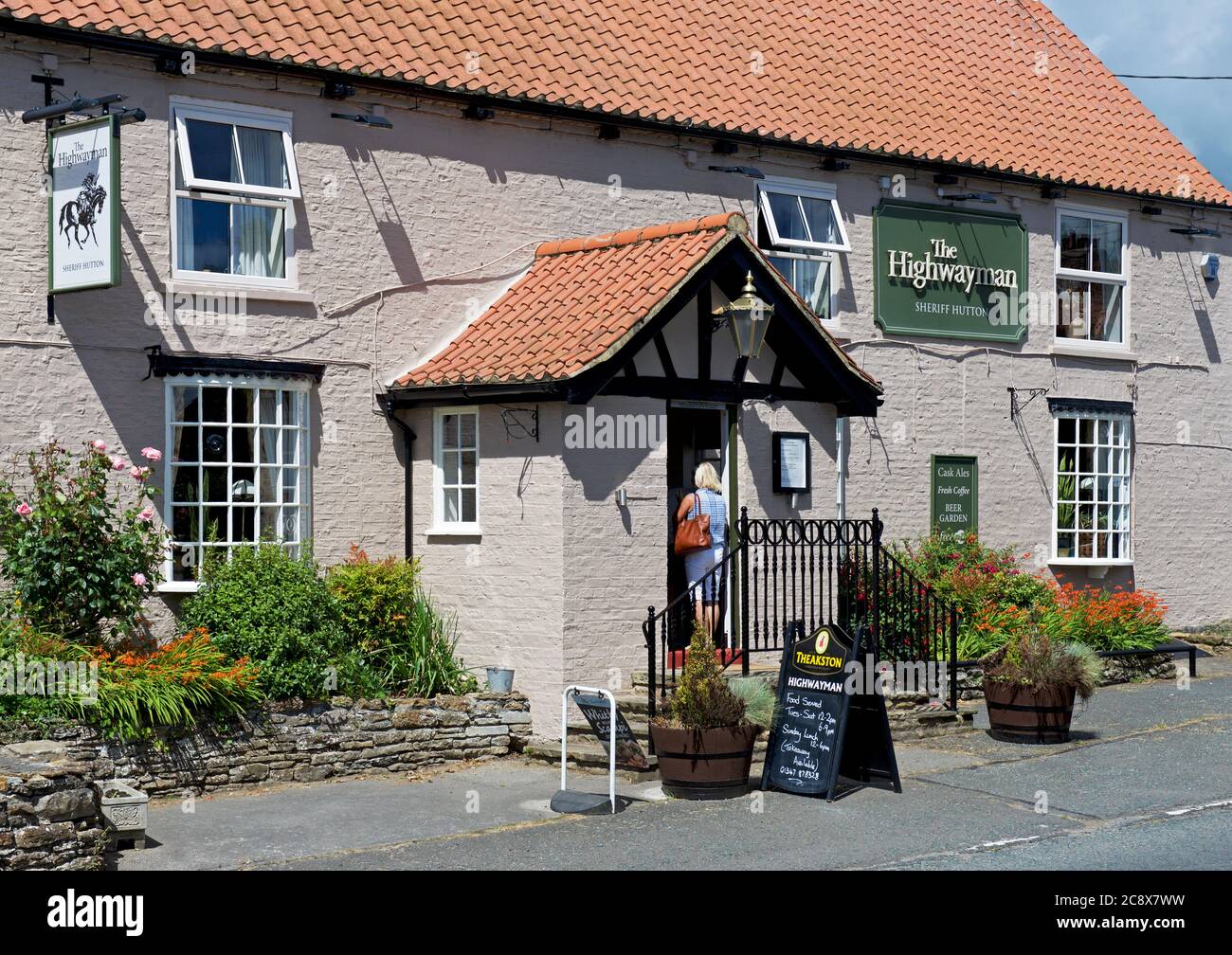 Le pub Highwayman dans le village de Sheriff Hutton, dans le North Yorkshire, Angleterre Banque D'Images