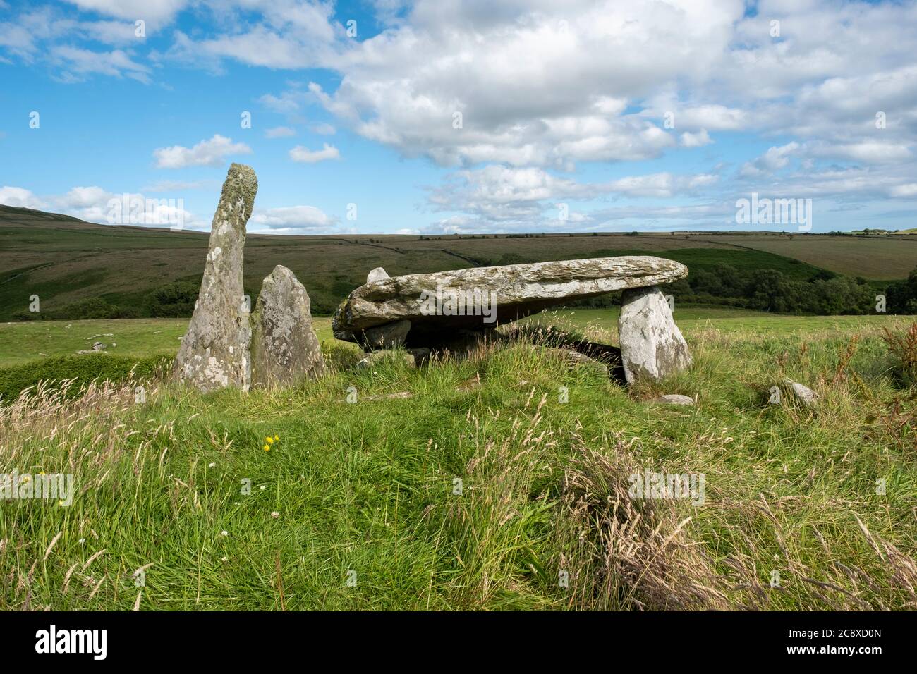 Cairn Holy 2, la chambre funéraire néolithique dit être la tombe du roi écossais mythique Galdus, Carsluith, Dumfries & Galloway, Écosse Banque D'Images