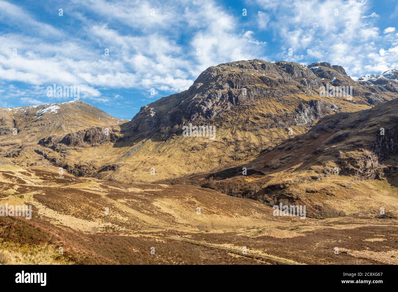 Une photo de paysage des vallées de Glencoe, Highlands d'Écosse. Banque D'Images
