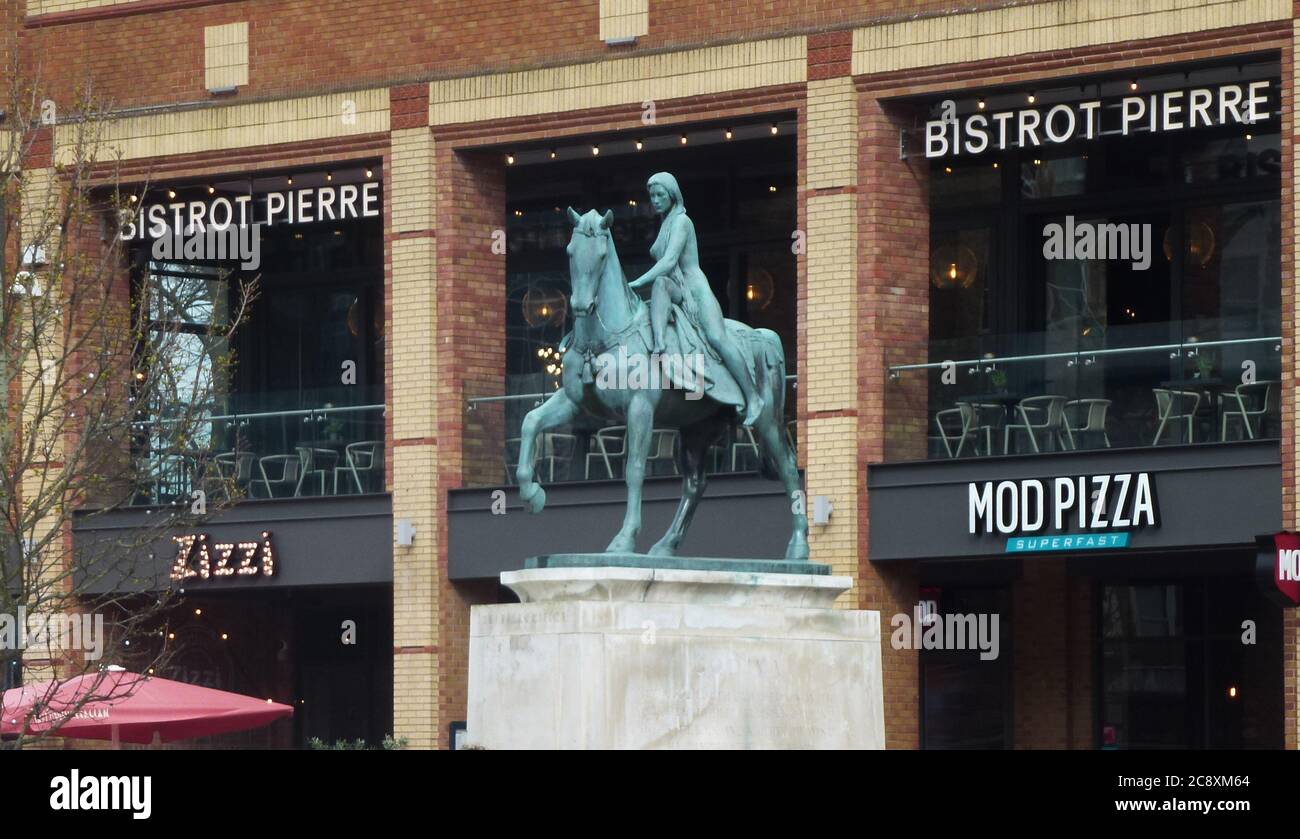 Lady Godiva Broadgate Coventry Banque D'Images
