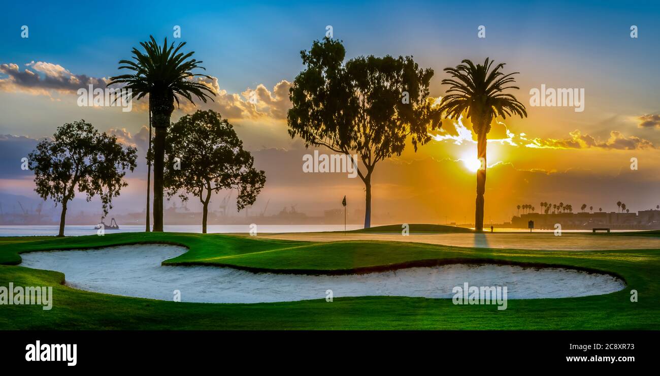 Parcours de golf Coronado, Californie Banque D'Images