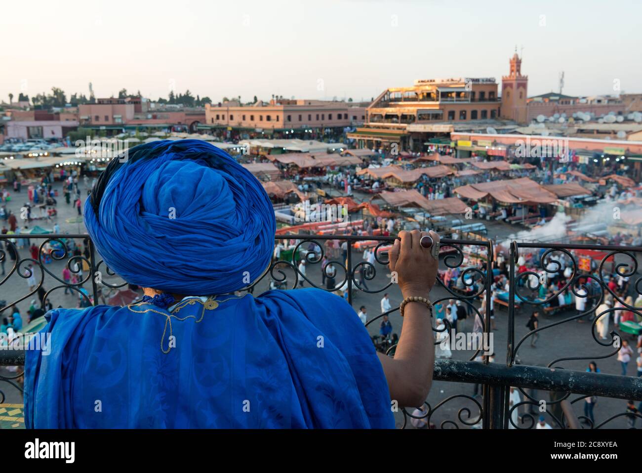 La Jemaa el Fna – place principale – à Marrakech, au Maroc Banque D'Images