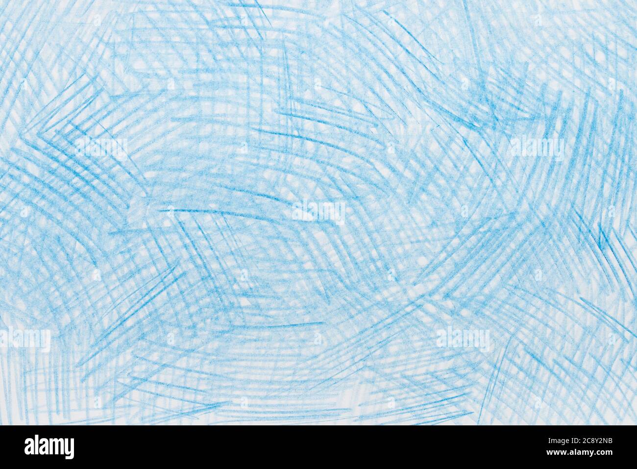 couleur bleue crayon abstrait dessin papier texture de fond Banque D'Images