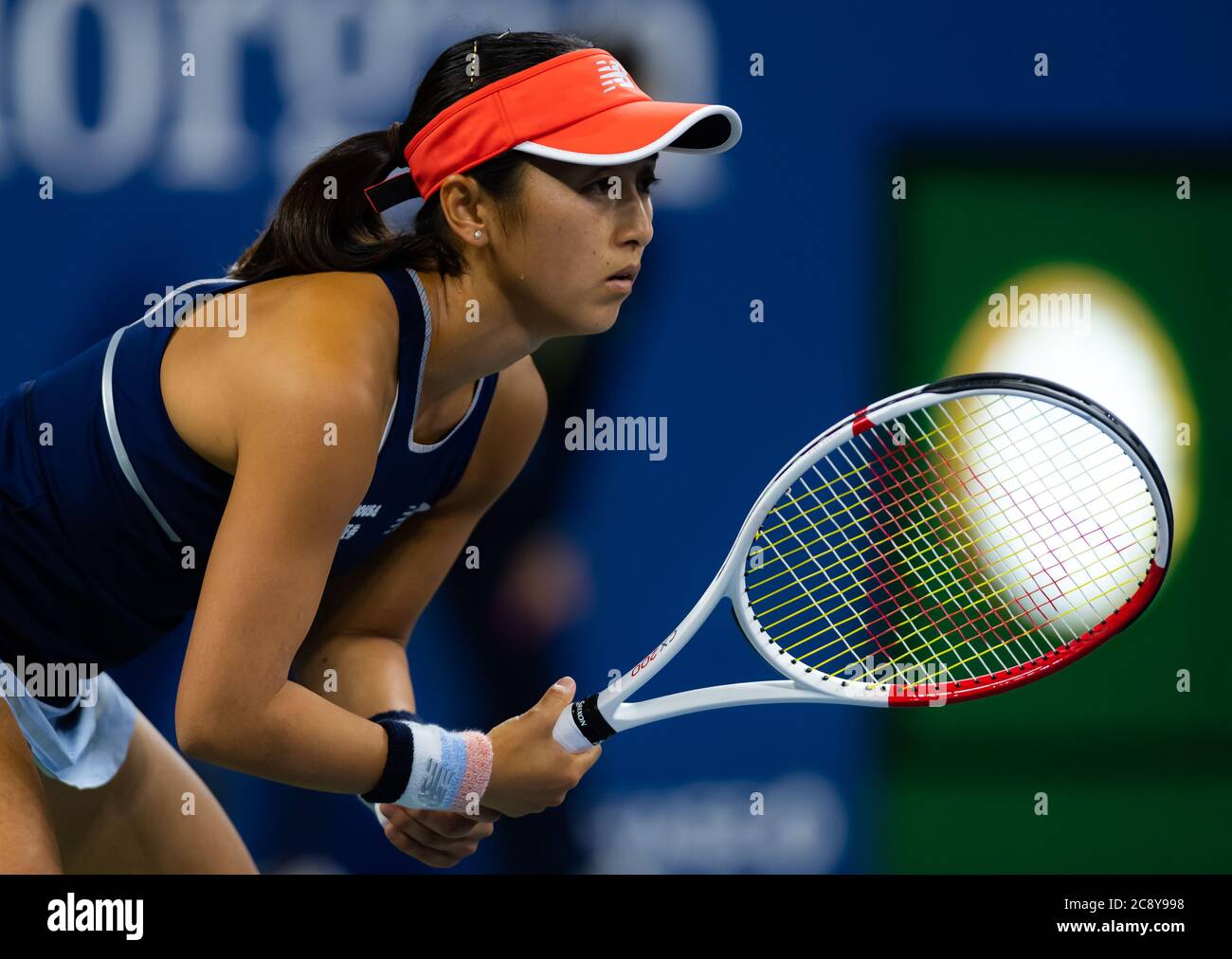 Misaki Doi du Japon en action lors de son premier match au tournoi de tennis  américain Open Grand Chelem 2019 Photo Stock - Alamy