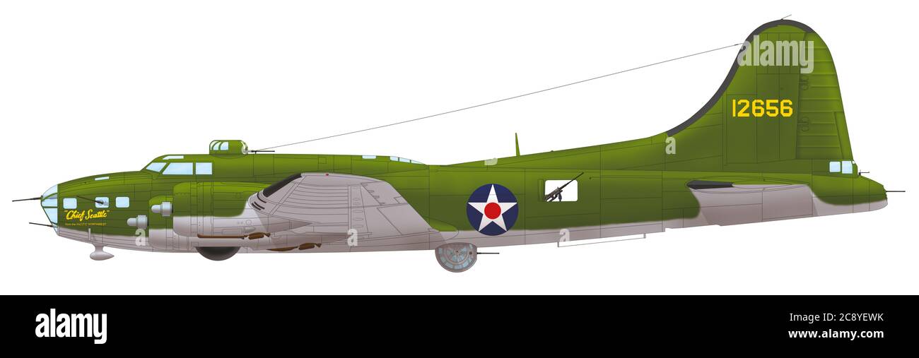 Boeing B-17e Forteresse volante du 19e Groupe de bombardement USAAF a été perdu en action le 19 août 1942 Banque D'Images