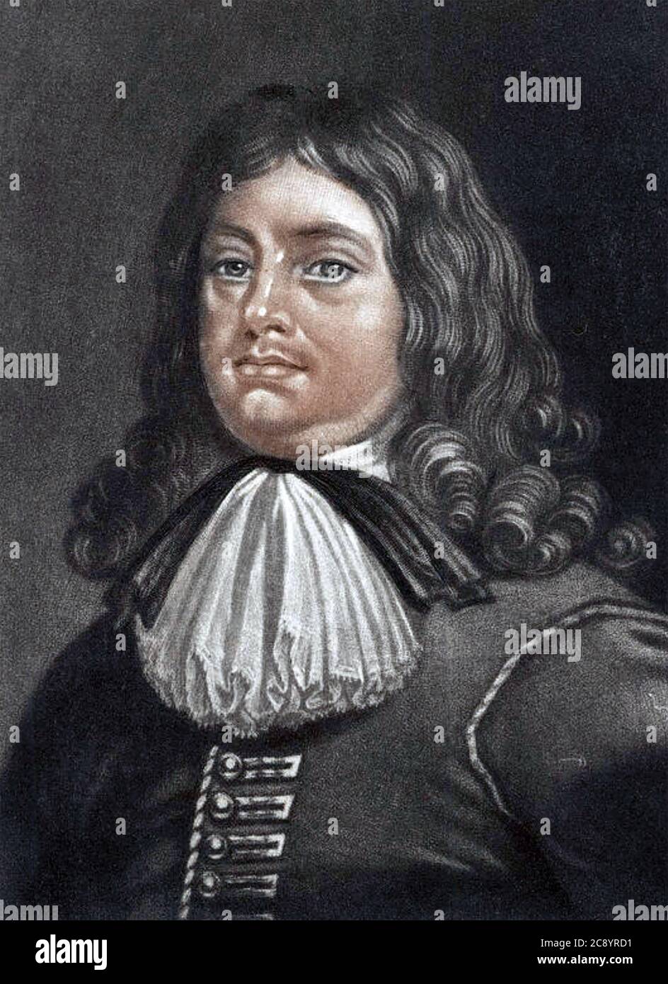 WILLIAM PENN (1621-1670) amiral et politisé anglais Banque D'Images