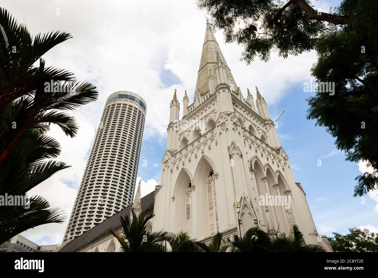 St Andrew's Cathedral, à Singapour Banque D'Images