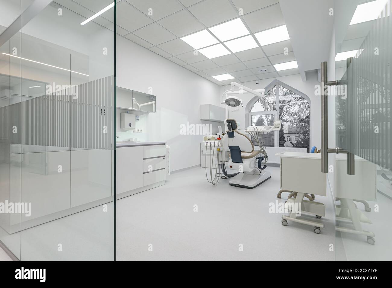 Intérieur du bureau médical de la dentisterie, équipement spécial Banque D'Images