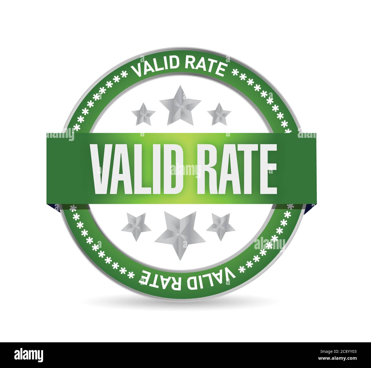 Illustration de joint de taux valide sur fond blanc Illustration de Vecteur