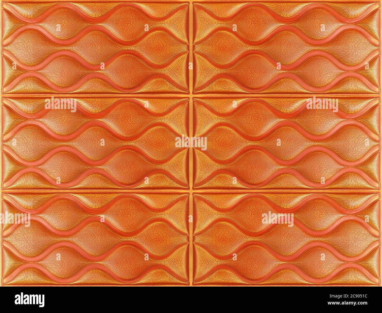 Le cuir de tuile pour un décor de chambre, un carrelage avec le dessin de volume et la texture de la peau pour la finition interne. Banque D'Images