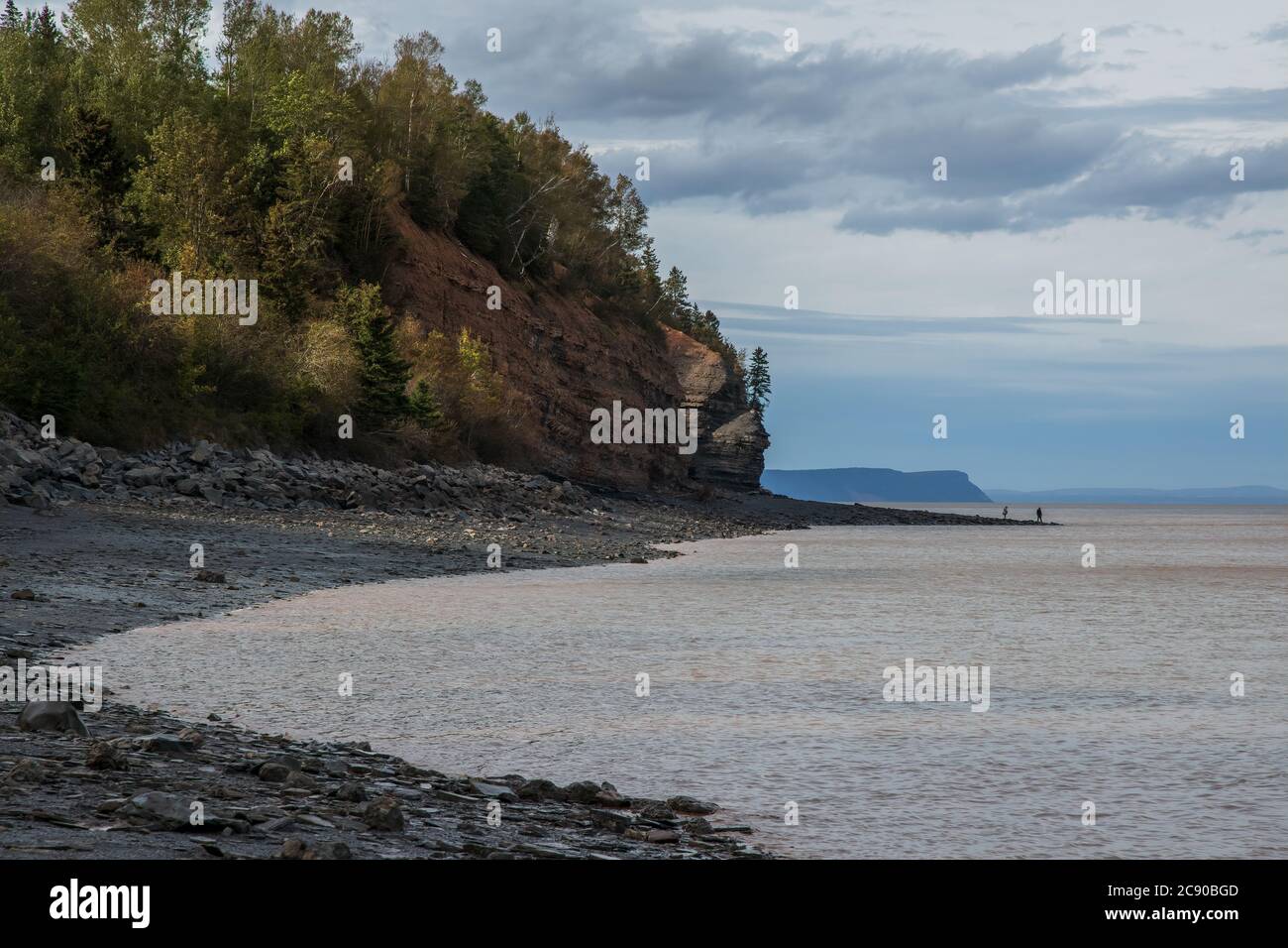 Marée entrante à Blue Beach, Nouvelle-Écosse, Canada. Banque D'Images