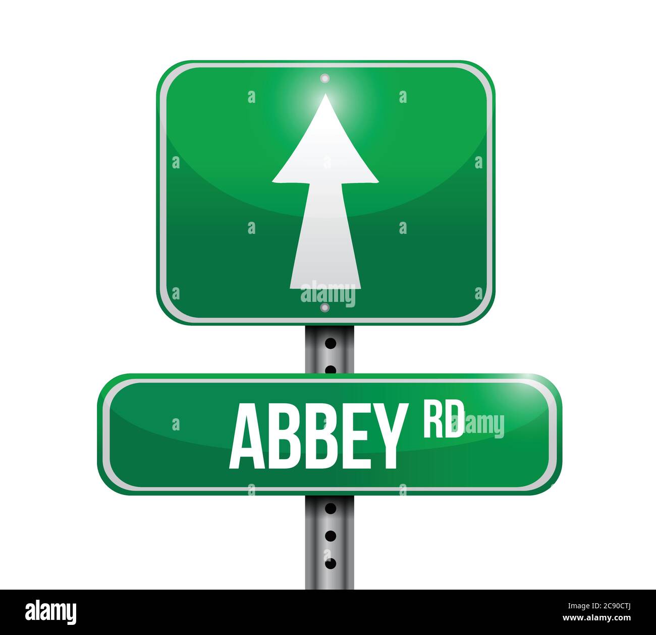Illustration du panneau de signalisation Abbey Road sur fond blanc Illustration de Vecteur