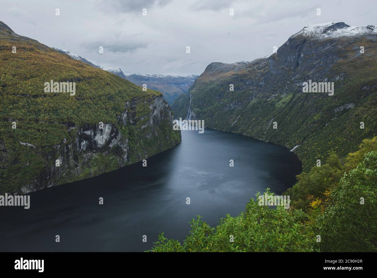 Norvège, Geiranger, vue panoramique du Geirangerfjord Banque D'Images