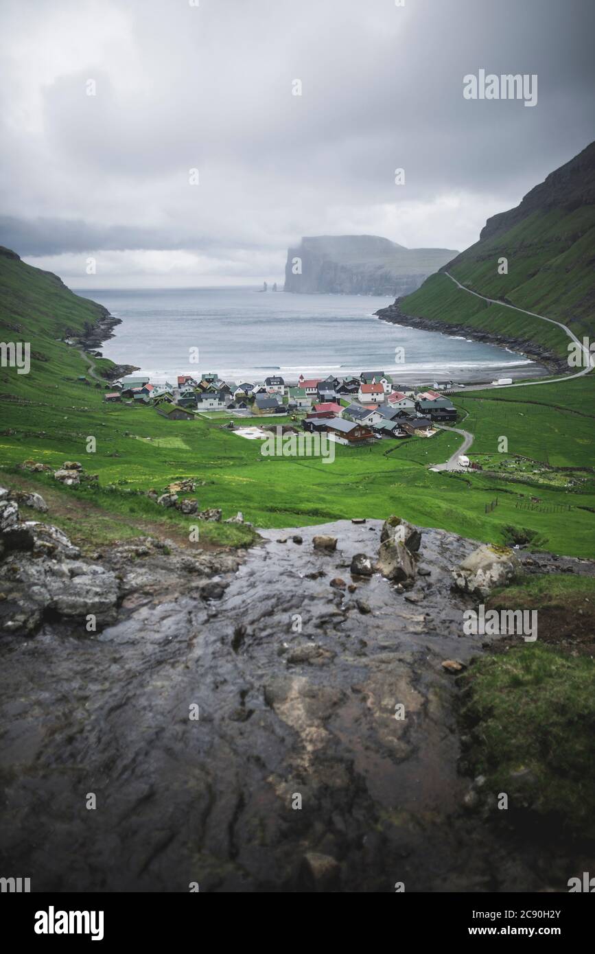 Danemark, village sur la côte Banque D'Images