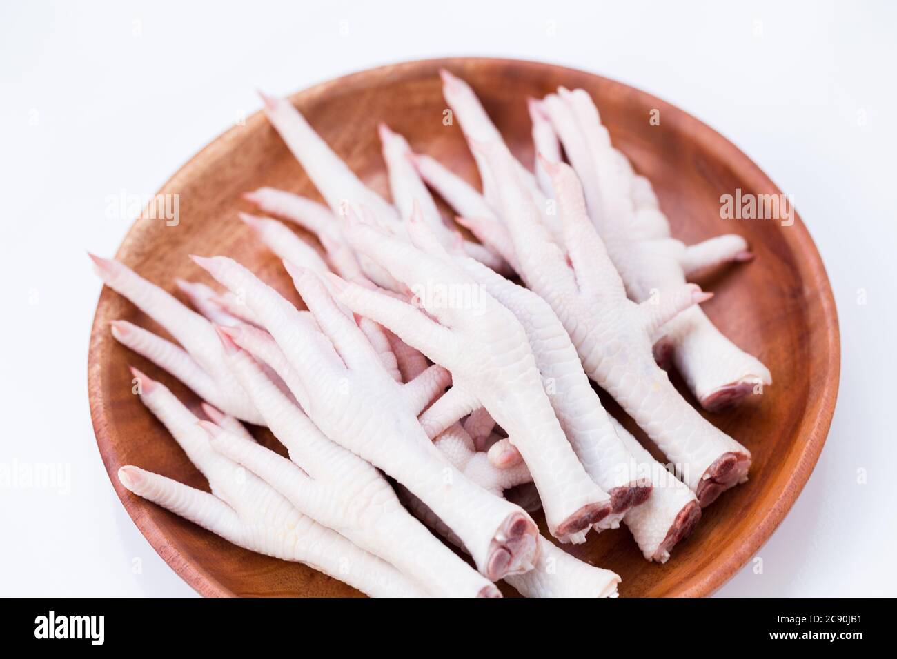 Pieds de poulet frais Banque D'Images