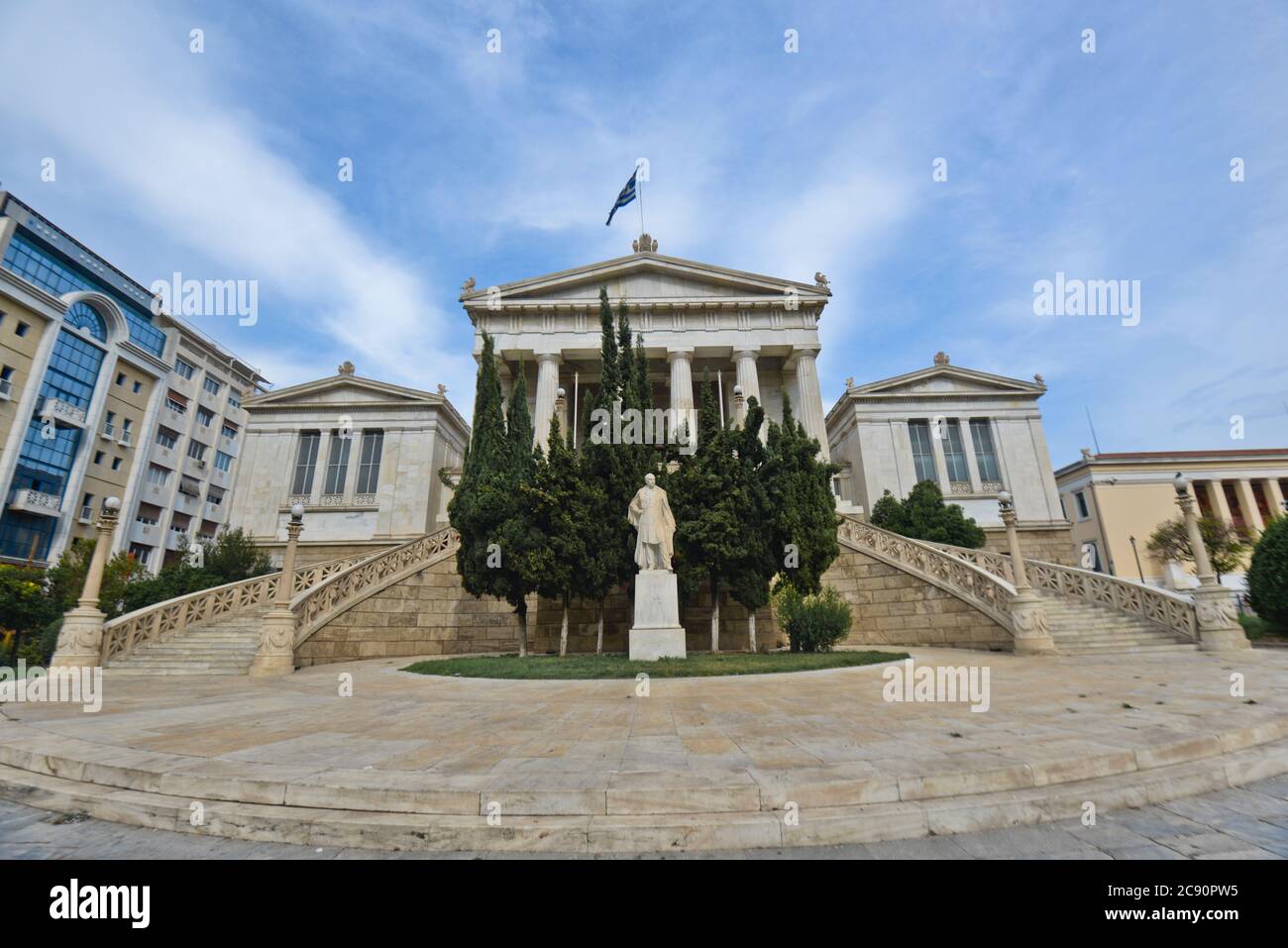 La Bibliothèque Nationale de Grèce, Athènes Banque D'Images